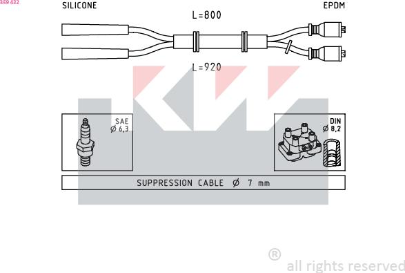 KW 359 432 - Augstsprieguma vadu komplekts autodraugiem.lv