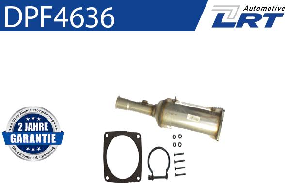 LRT DPF4636 - Nosēdumu / Daļiņu filtrs, Izplūdes gāzu sistēma autodraugiem.lv