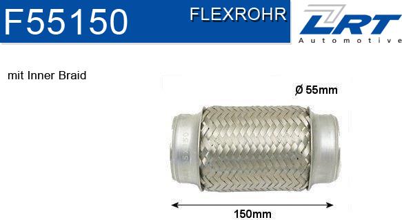 LRT F55150 - Gofrēta caurule, Izplūdes gāzu sistēma autodraugiem.lv