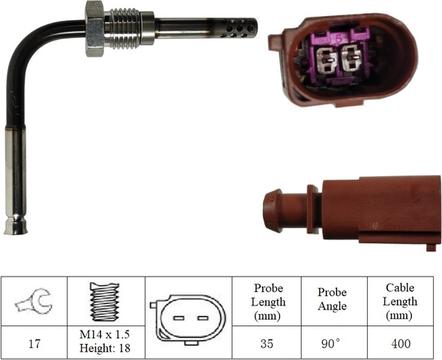 LUCAS LGS6024 - Devējs, Izplūdes gāzu temperatūra autodraugiem.lv