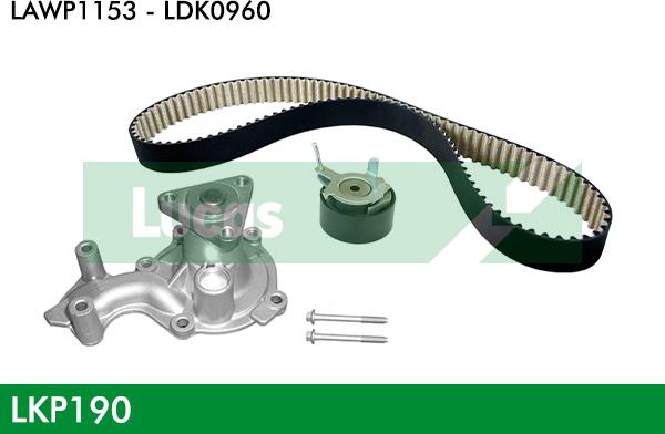 LUCAS LKP190 - Ūdenssūknis + Zobsiksnas komplekts autodraugiem.lv