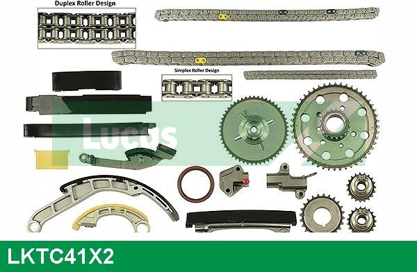 LUCAS LKTC41X2 - Sadales vārpstas piedziņas ķēdes komplekts autodraugiem.lv