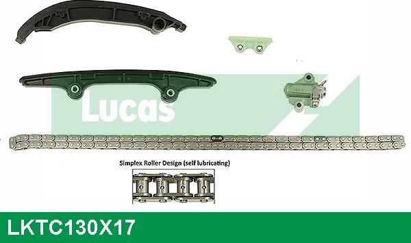 LUCAS LKTC130X17 - Sadales vārpstas piedziņas ķēdes komplekts autodraugiem.lv