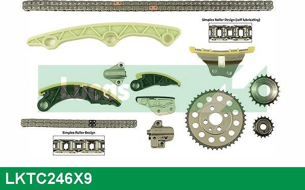 LUCAS LKTC246X9 - Sadales vārpstas piedziņas ķēdes komplekts autodraugiem.lv
