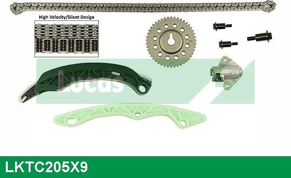 LUCAS LKTC205X9 - Sadales vārpstas piedziņas ķēdes komplekts autodraugiem.lv