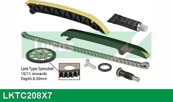 LUCAS LKTC208X7 - Sadales vārpstas piedziņas ķēdes komplekts autodraugiem.lv