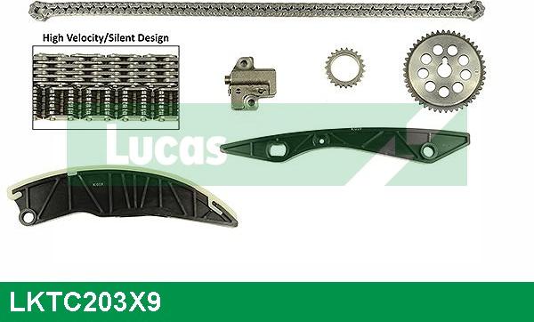 LUCAS LKTC203X9 - Sadales vārpstas piedziņas ķēdes komplekts autodraugiem.lv