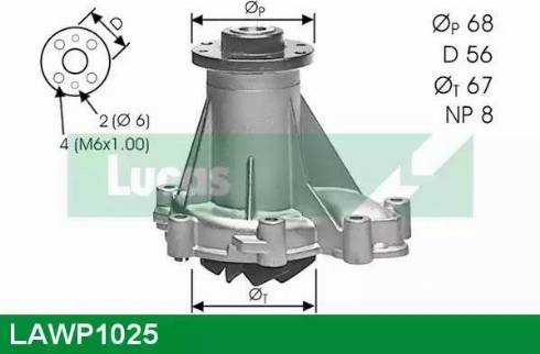 Lucas Engine Drive LAWP1025 - Ūdenssūknis autodraugiem.lv