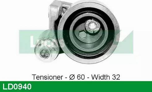 Lucas Engine Drive LD0940 - Spriegotājrullītis, Gāzu sadales mehānisma piedziņas siksna autodraugiem.lv