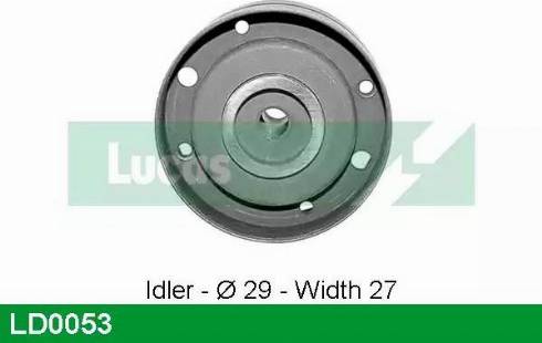 Lucas Engine Drive LD0053 - Spriegotājrullītis, Gāzu sadales mehānisma piedziņas siksna autodraugiem.lv