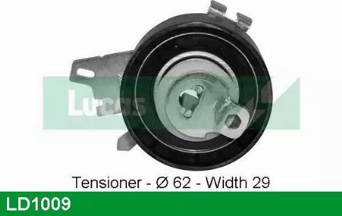 Lucas Engine Drive LD1009 - Spriegotājrullītis, Gāzu sadales mehānisma piedziņas siksna autodraugiem.lv