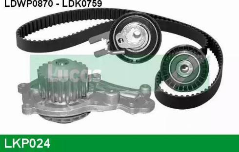 Lucas Engine Drive LKP024 - Ūdenssūknis + Zobsiksnas komplekts autodraugiem.lv