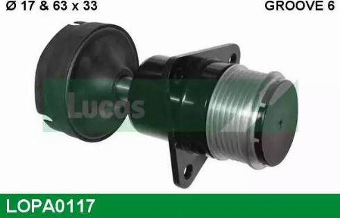 Lucas Engine Drive LOPA0117 - Piedziņas skriemelis, Ģenerators autodraugiem.lv