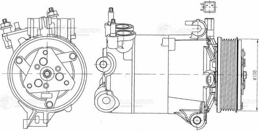 Luzar LCAC 1021 - Kompresors, Gaisa kond. sistēma autodraugiem.lv