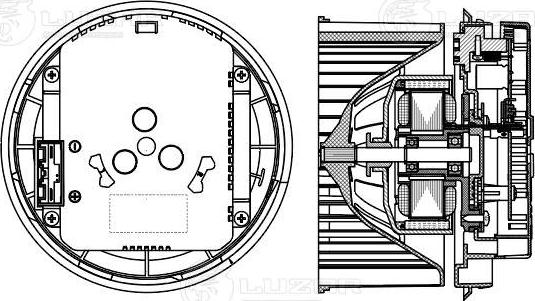 Luzar LFh 1004 - Elektromotors, Salona ventilācija autodraugiem.lv