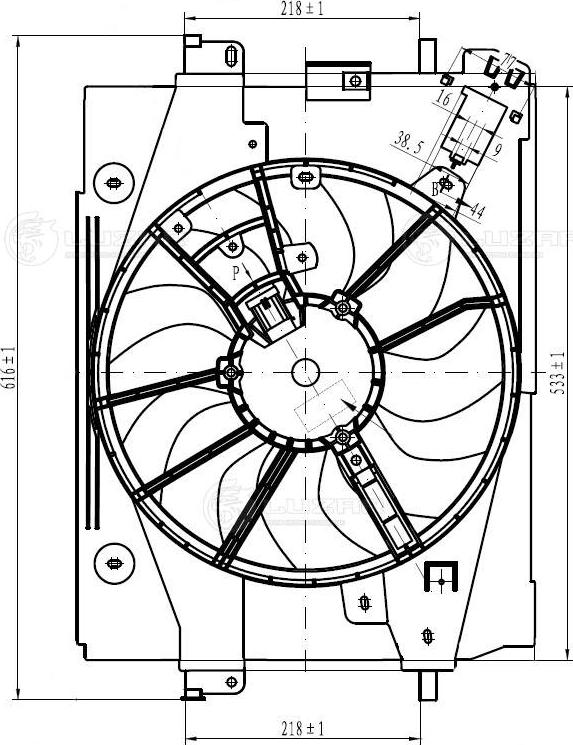 Luzar LFK 0979 - Ventilators, Motora dzesēšanas sistēma autodraugiem.lv