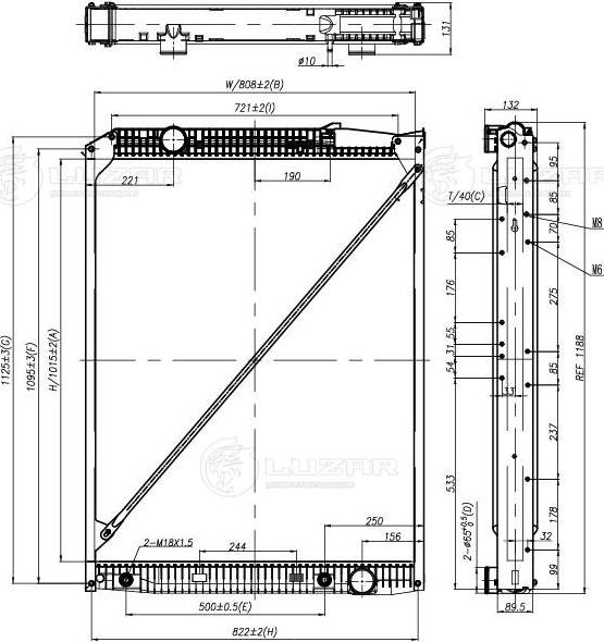 Luzar LRc 1586 - Radiators, Motora dzesēšanas sistēma autodraugiem.lv