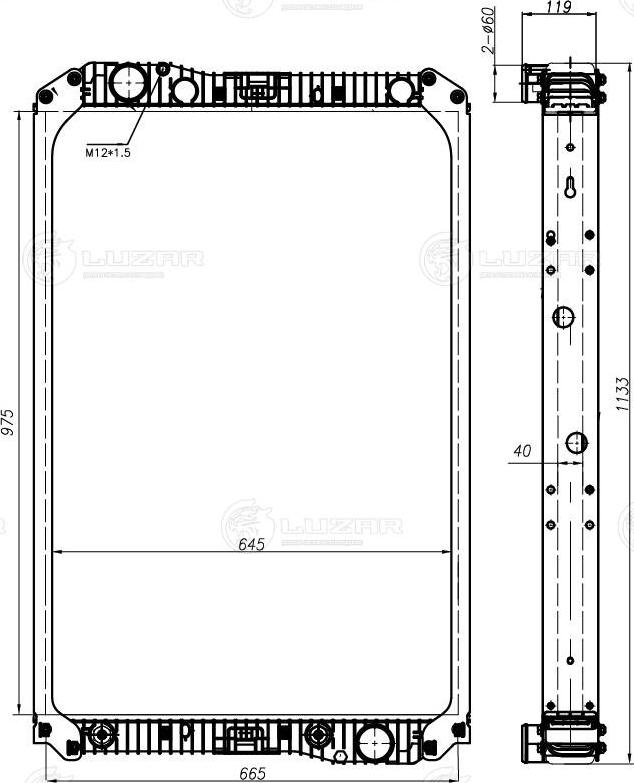 Luzar LRc 15703 - Radiators, Motora dzesēšanas sistēma autodraugiem.lv