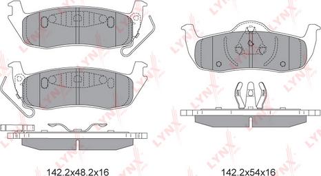 LYNXauto BD-4204 - Bremžu uzliku kompl., Disku bremzes autodraugiem.lv