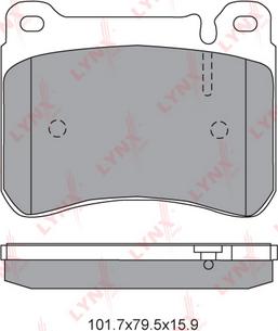 LYNXauto BD-5351 - Bremžu uzliku kompl., Disku bremzes autodraugiem.lv