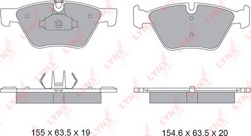 LYNXauto BD-1434 - Bremžu uzliku kompl., Disku bremzes autodraugiem.lv