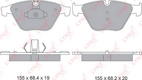 LYNXauto BD-1435 - Bremžu uzliku kompl., Disku bremzes autodraugiem.lv