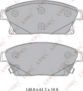 LYNXauto BD-1813 - Bremžu uzliku kompl., Disku bremzes autodraugiem.lv