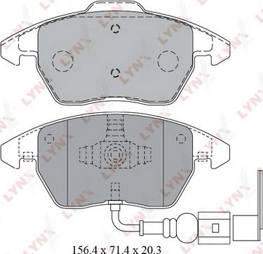 LYNXauto BD-1203 - Bremžu uzliku kompl., Disku bremzes autodraugiem.lv