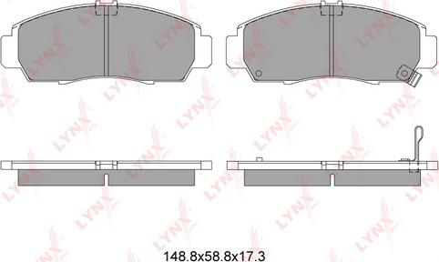 LYNXauto BD-3403 - Bremžu uzliku kompl., Disku bremzes autodraugiem.lv