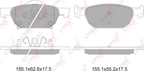 LYNXauto BD-3423 - Bremžu uzliku kompl., Disku bremzes autodraugiem.lv