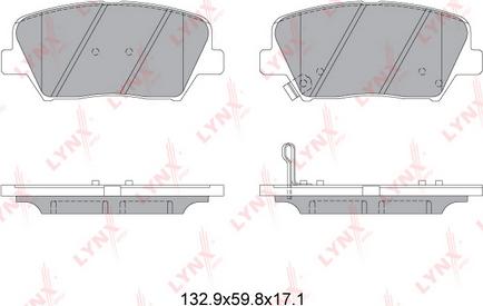 LYNXauto BD-3630 - Bremžu uzliku kompl., Disku bremzes autodraugiem.lv