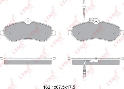 LYNXauto BD-2227 - Bremžu uzliku kompl., Disku bremzes autodraugiem.lv