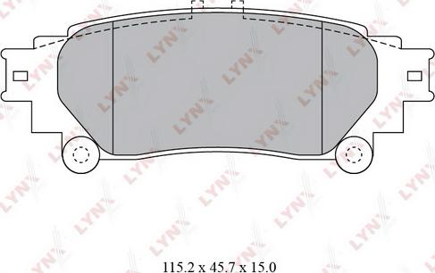 LYNXauto BD-7597 - Bremžu uzliku kompl., Disku bremzes autodraugiem.lv