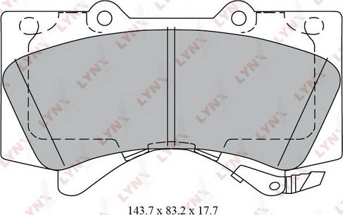 LYNXauto BD-7580 - Bremžu uzliku kompl., Disku bremzes autodraugiem.lv