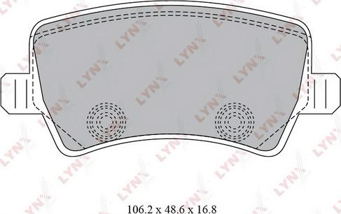 LYNXauto BD-7817 - Bremžu uzliku kompl., Disku bremzes autodraugiem.lv