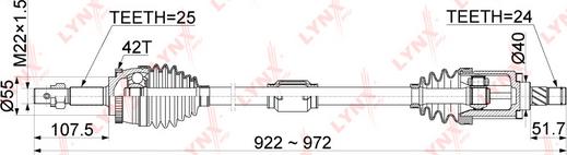 LYNXauto CD-1094A - Piedziņas vārpsta autodraugiem.lv