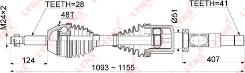 LYNXauto CD-1051A - Piedziņas vārpsta autodraugiem.lv