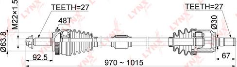 LYNXauto CD-1067A - Piedziņas vārpsta autodraugiem.lv