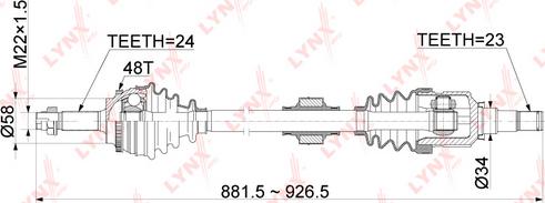 LYNXauto CD-1146A - Piedziņas vārpsta autodraugiem.lv