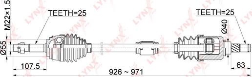 LYNXauto CD-1114 - Piedziņas vārpsta autodraugiem.lv