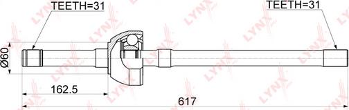 LYNXauto CD-1171 - Piedziņas vārpsta autodraugiem.lv