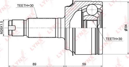 LYNXauto CO-3670 - Šarnīru komplekts, Piedziņas vārpsta autodraugiem.lv
