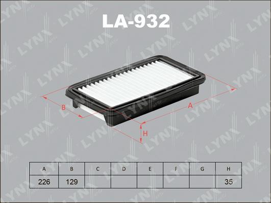 LYNXauto LA-932 - Gaisa filtrs autodraugiem.lv