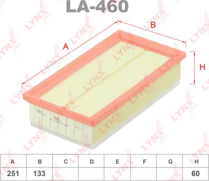 LYNXauto LA-460 - Gaisa filtrs autodraugiem.lv