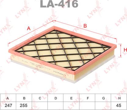 LYNXauto LA-416 - Gaisa filtrs autodraugiem.lv