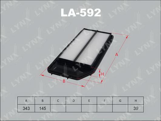 LYNXauto LA-592 - Gaisa filtrs autodraugiem.lv