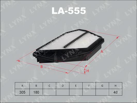 LYNXauto LA-555 - Gaisa filtrs autodraugiem.lv