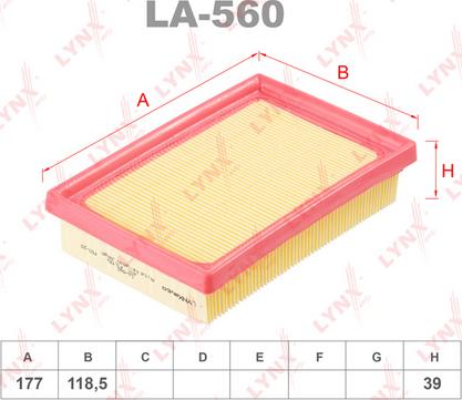 LYNXauto LA-560 - Gaisa filtrs autodraugiem.lv