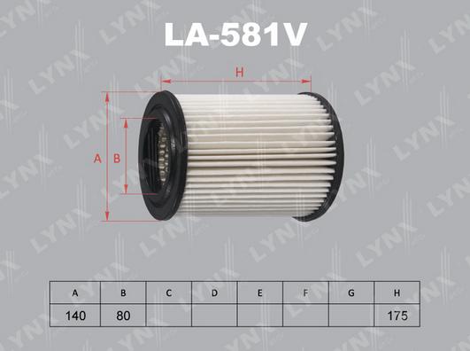 LYNXauto LA-581V - Gaisa filtrs autodraugiem.lv