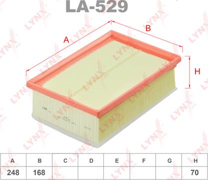 LYNXauto LA-529 - Gaisa filtrs autodraugiem.lv